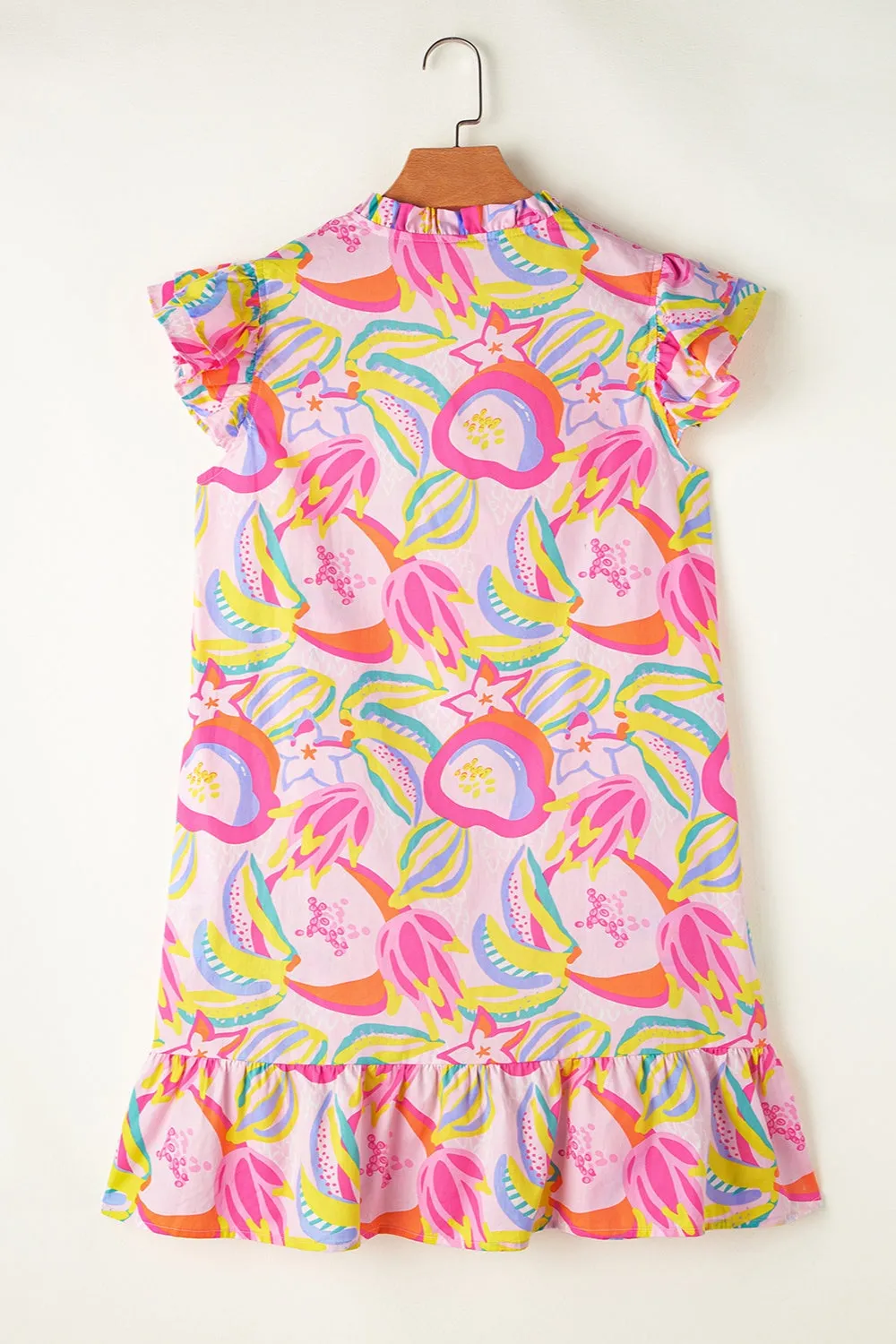 Ruffled Printed Cap Sleeve Mini Dress sold by Charming Charlie product image thumbnail 3