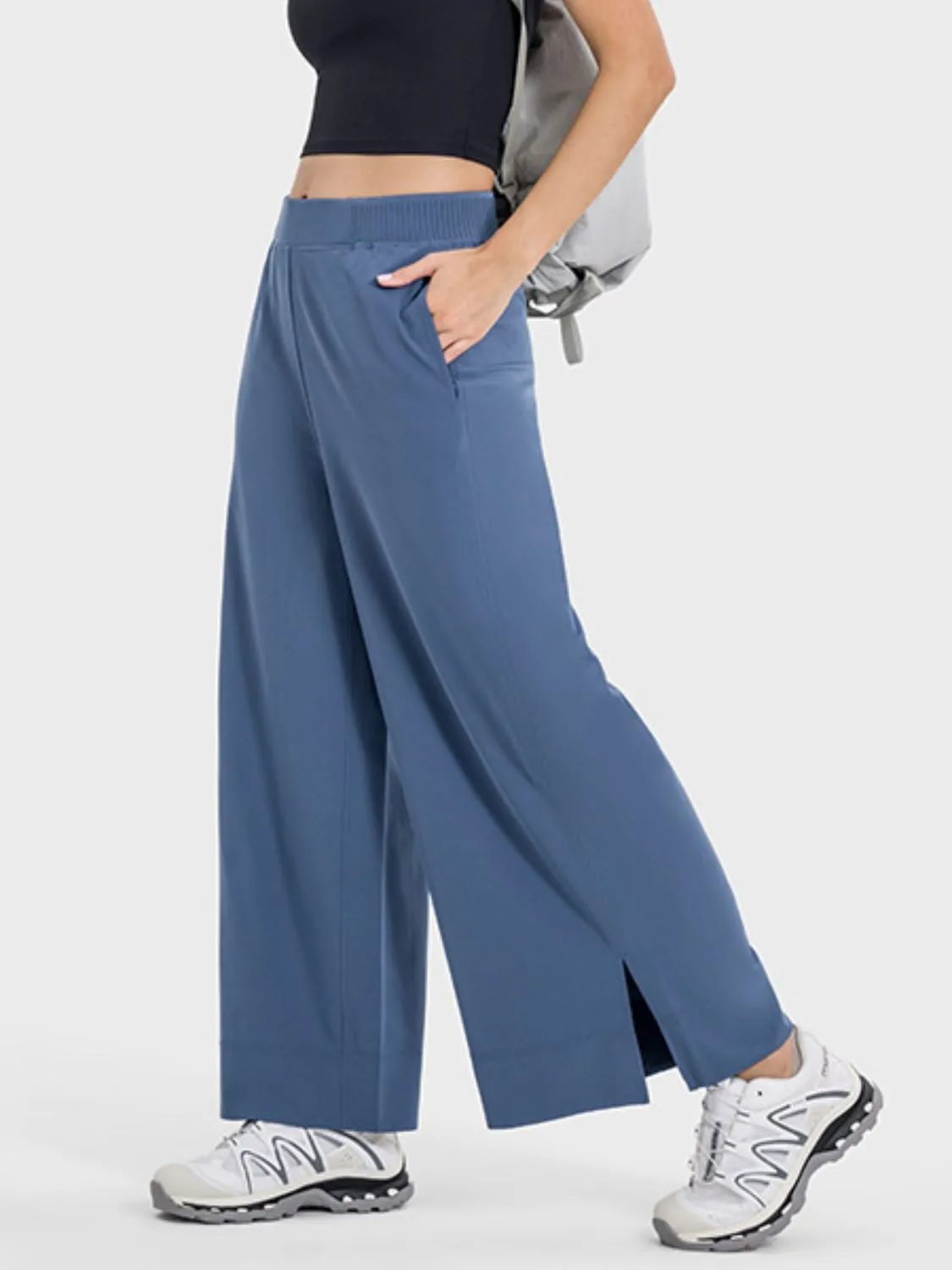 Slit Wide Leg Active Pants sold by Charming Charlie product image thumbnail 3