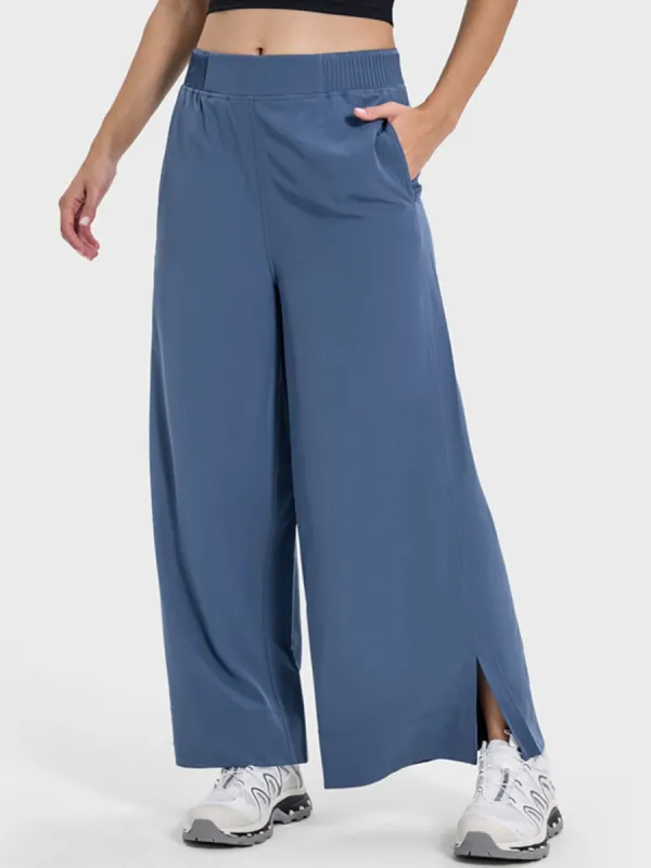Slit Wide Leg Active Pants sold by Charming Charlie