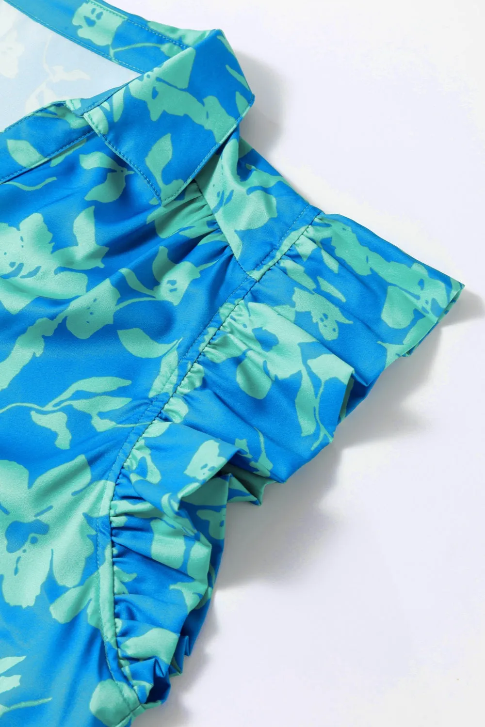 Plus Size Ruffled Printed Cap Sleeve Mini Dress sold by Charming Charlie product image thumbnail 4