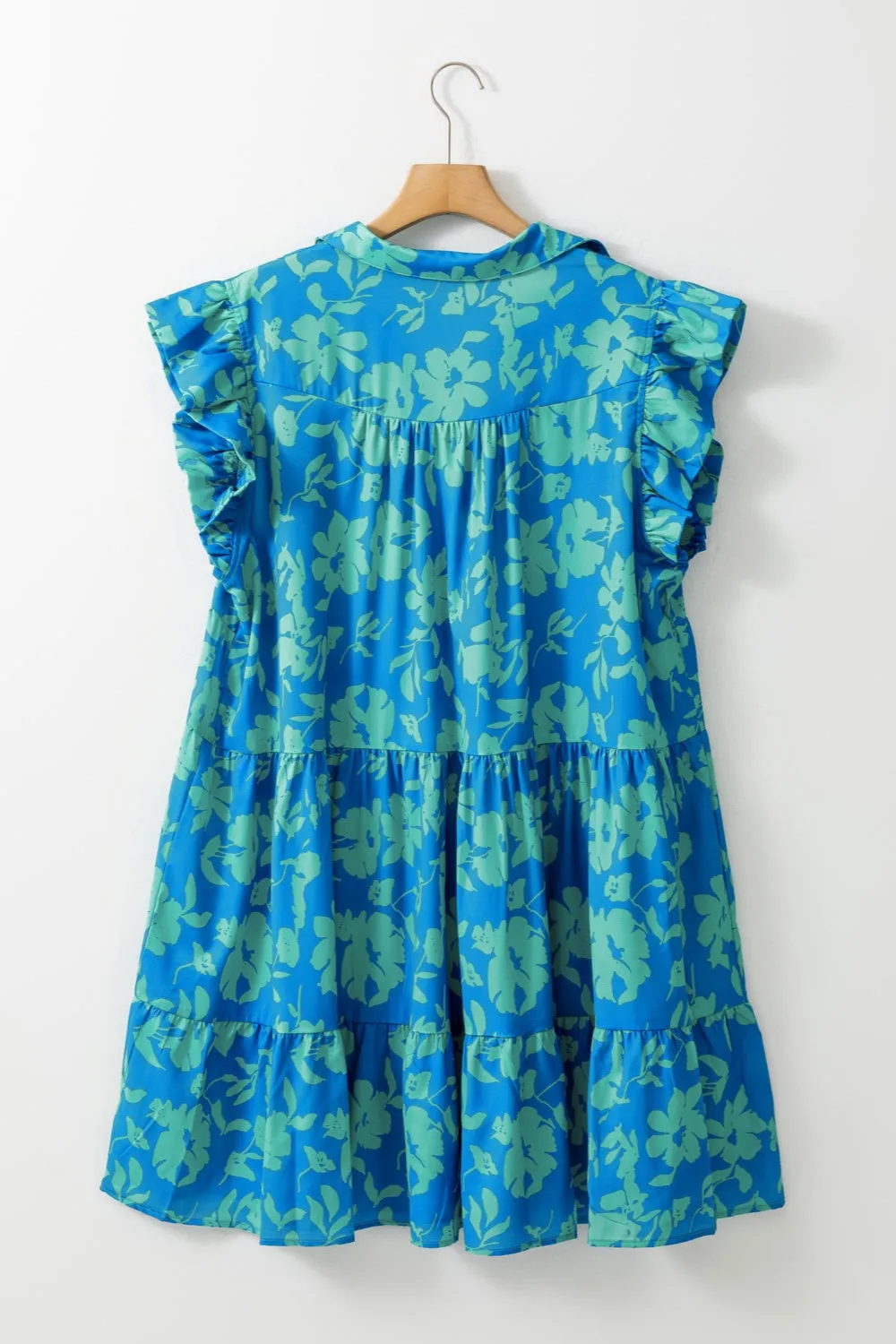 Plus Size Ruffled Printed Cap Sleeve Mini Dress sold by Charming Charlie product image thumbnail 2
