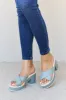 Weeboo Cherish The Moments Contrast Platform Sandals in Misty Blue sold by Charming Charlie