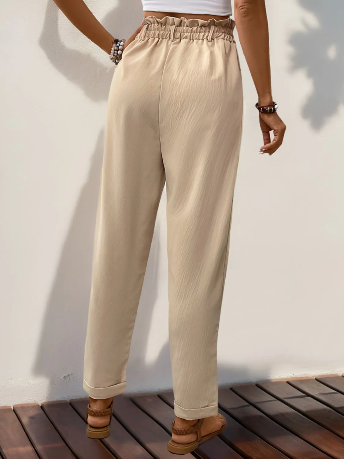 Frill High Waist Pants with Pockets sold by Charming Charlie product image thumbnail 2