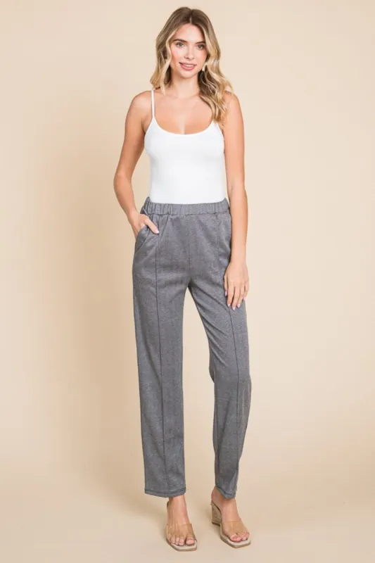 Culture Code Full Size Pin Tuck Detail Slim Pants sold by Charming Charlie