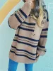 Striped Round Neck Long Sleeve Sweater sold by Charming Charlie