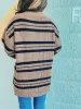 Striped Round Neck Long Sleeve Sweater sold by Charming Charlie