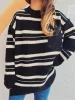 Striped Round Neck Long Sleeve Sweater sold by Charming Charlie