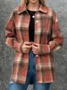 Plaid Button Up Long Sleeve Jacket sold by Charming Charlie