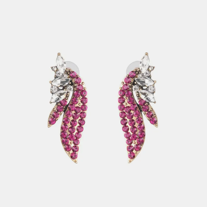 Alloy Glass Stone Stud Earrings sold by Charming Charlie