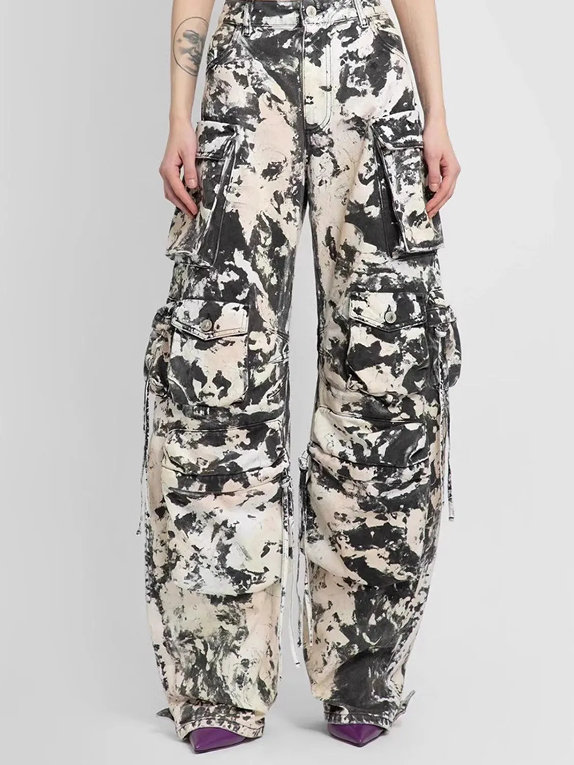 Pocketed High Waist Wide Leg Jeans sold by Charming Charlie