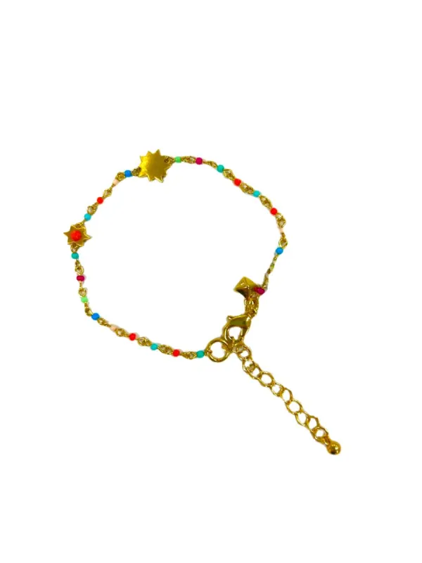 Rebecca Minkoff Beaded Cuff Bracelet- Multi Color sold by Charming Charlie