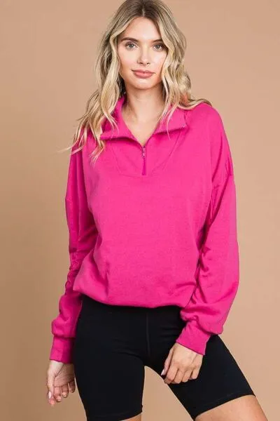 Culture Code Full Size Half Zip Long Sleeve Sweatshirt sold by Charming Charlie