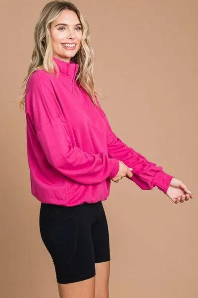 Culture Code Full Size Half Zip Long Sleeve Sweatshirt sold by Charming Charlie product image thumbnail 3