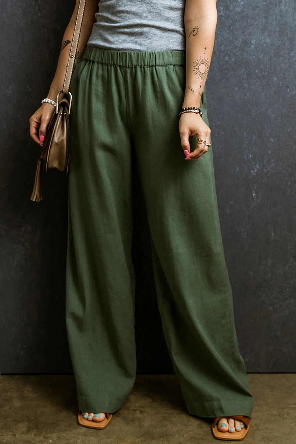 Elastic Waist Wide Leg Pants sold by Charming Charlie