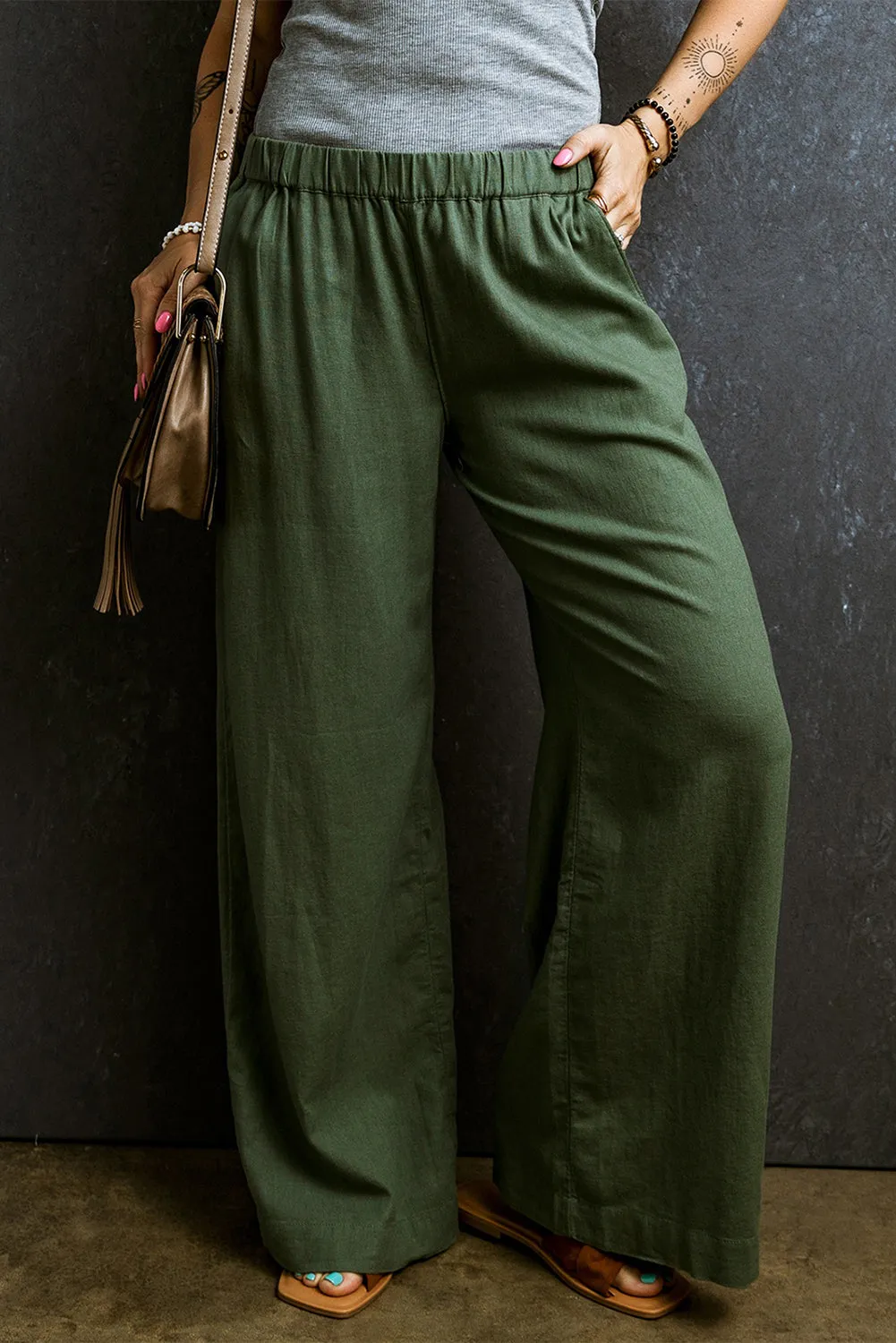 Elastic Waist Wide Leg Pants sold by Charming Charlie product image thumbnail 2