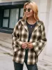Pocketed Plaid Long Sleeve Hooded Jacket sold by Charming Charlie