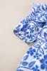Printed Notched Half Sleeve Blouse sold by Charming Charlie