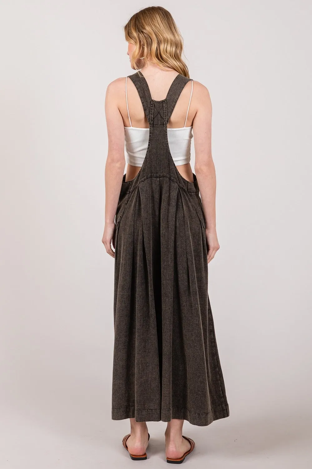 SAGE + FIG Full Size Wide Strap Wide Leg Overalls sold by Charming Charlie product image thumbnail 2