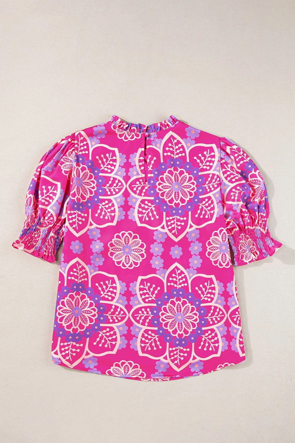 Printed Round Neck Half Sleeve Blouse sold by Charming Charlie product image thumbnail 3