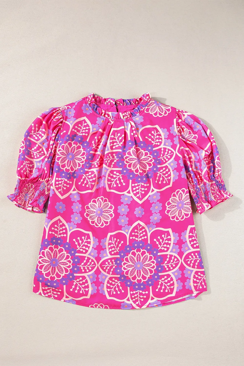 Printed Round Neck Half Sleeve Blouse sold by Charming Charlie product image thumbnail 2