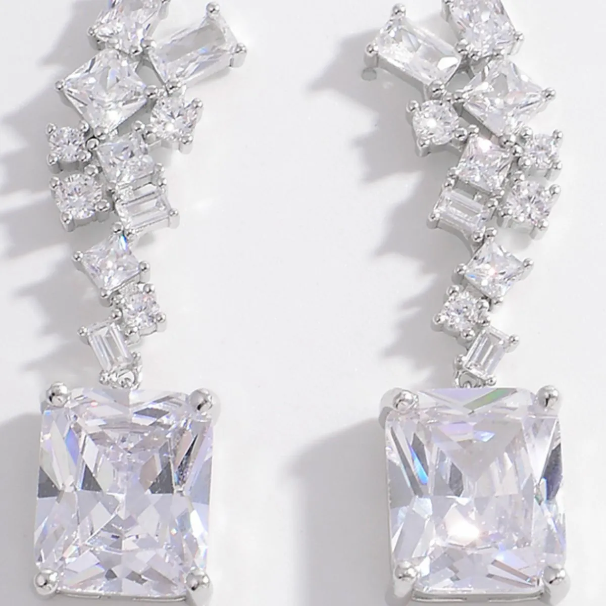 925 Sterling Silver Zircon Drop Earrings sold by Charming Charlie product image thumbnail 4