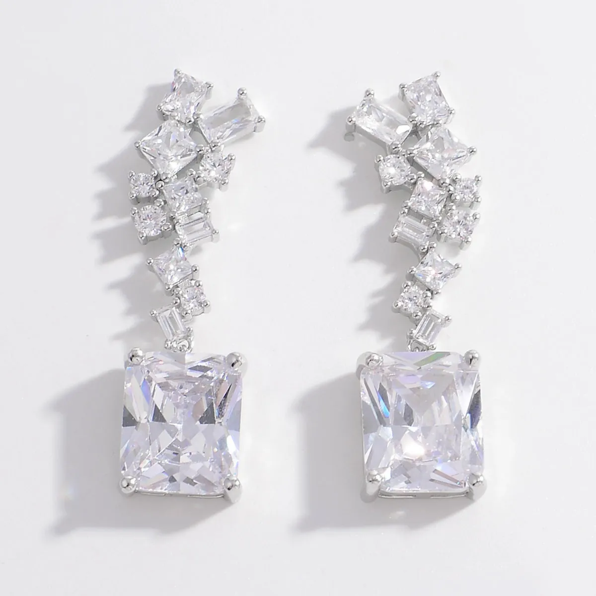 925 Sterling Silver Zircon Drop Earrings sold by Charming Charlie