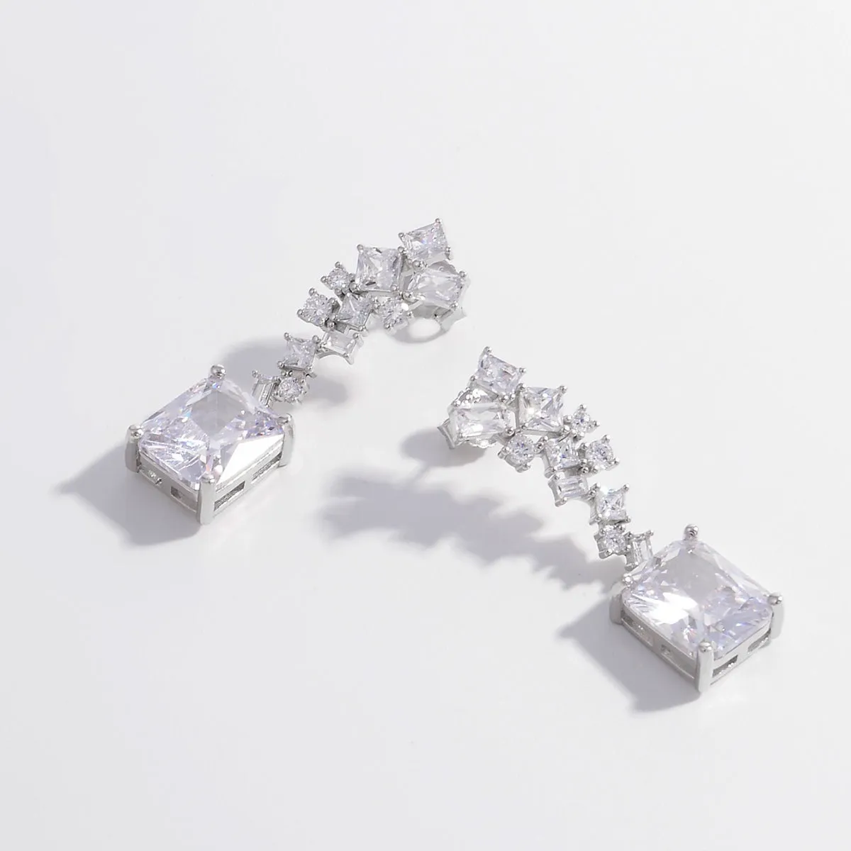 925 Sterling Silver Zircon Drop Earrings sold by Charming Charlie product image thumbnail 2