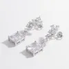 925 Sterling Silver Zircon Drop Earrings sold by Charming Charlie