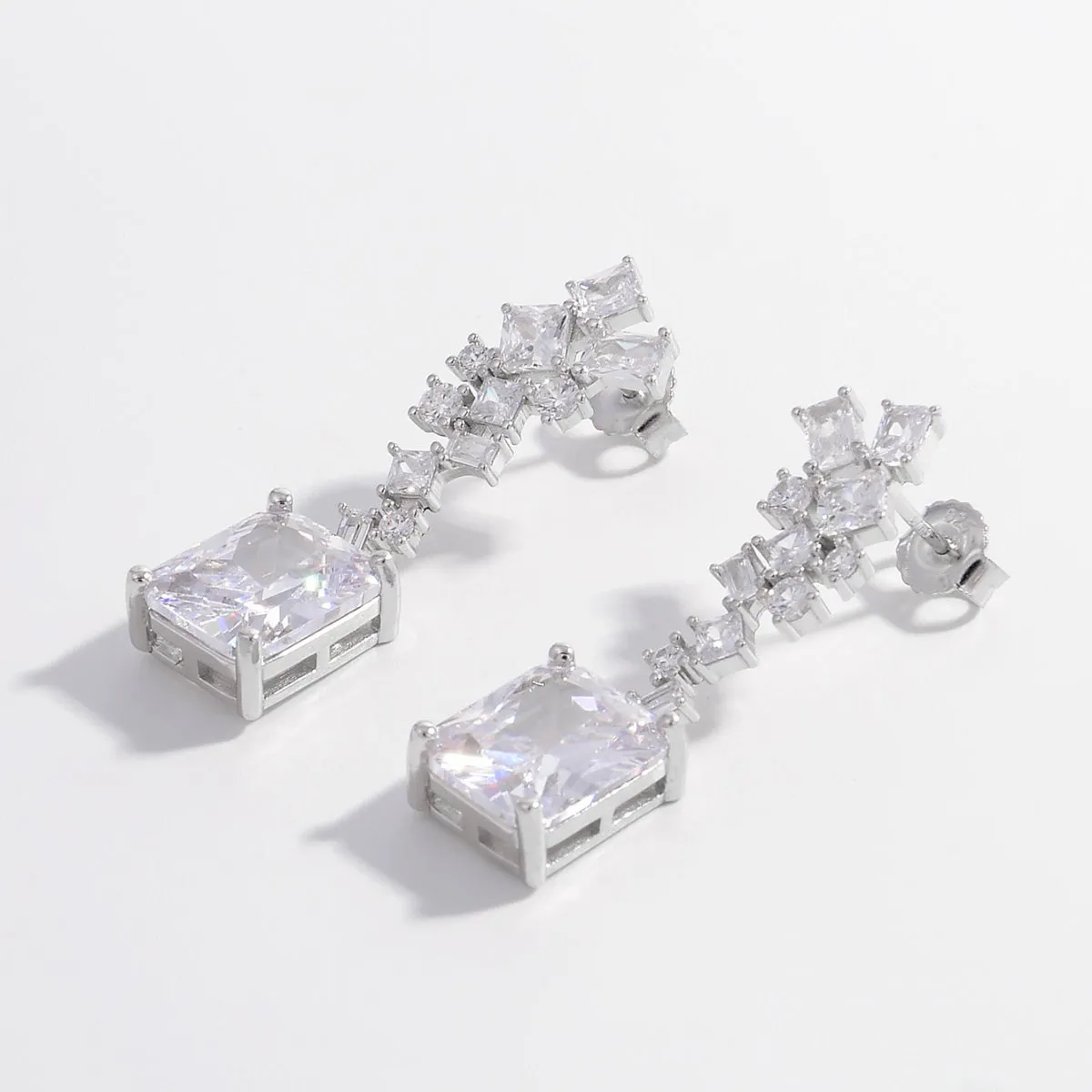 925 Sterling Silver Zircon Drop Earrings sold by Charming Charlie product image thumbnail 3