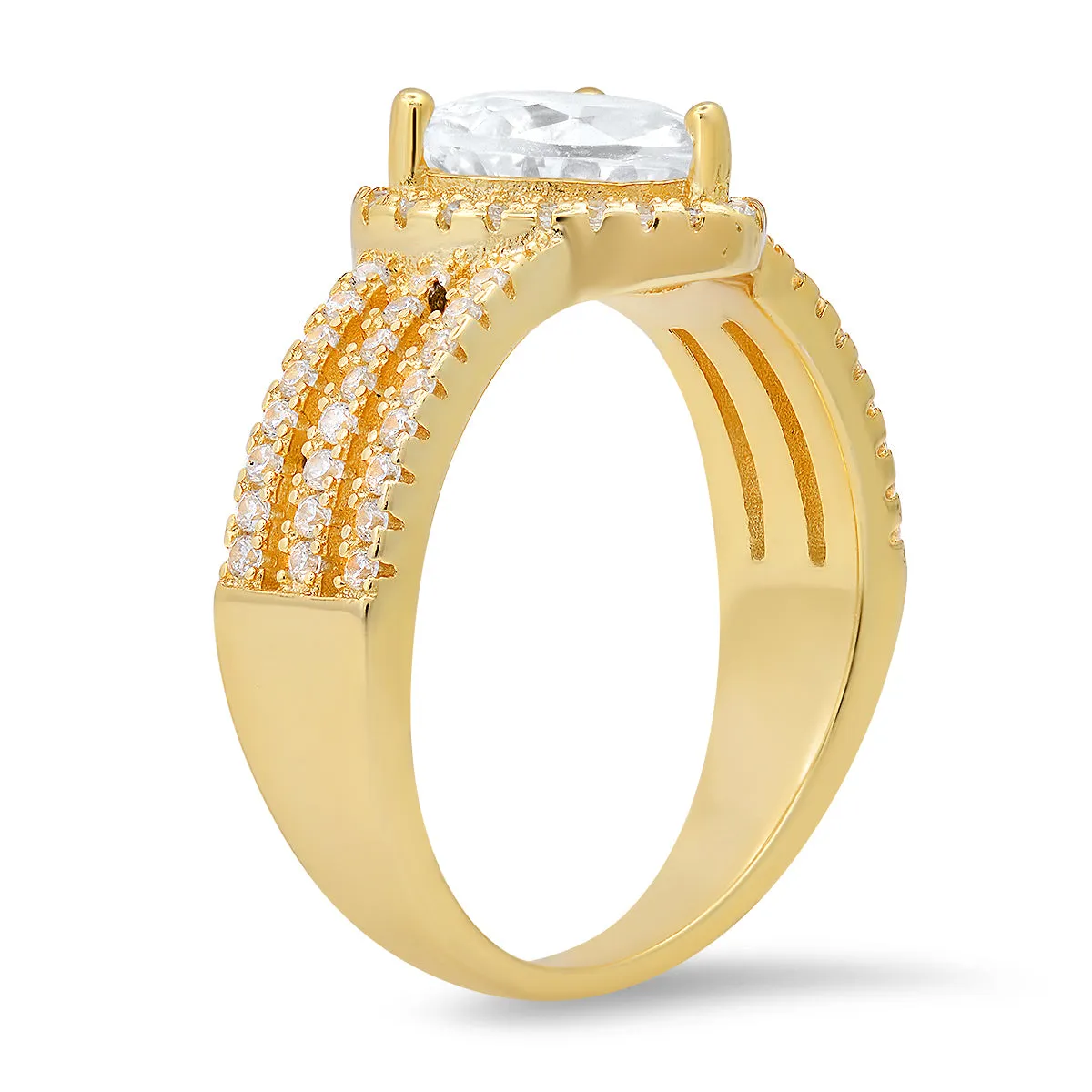 Sterling Silver Heart-cut Diamond CZ Halo Ring sold by Charming Charlie product image thumbnail 5