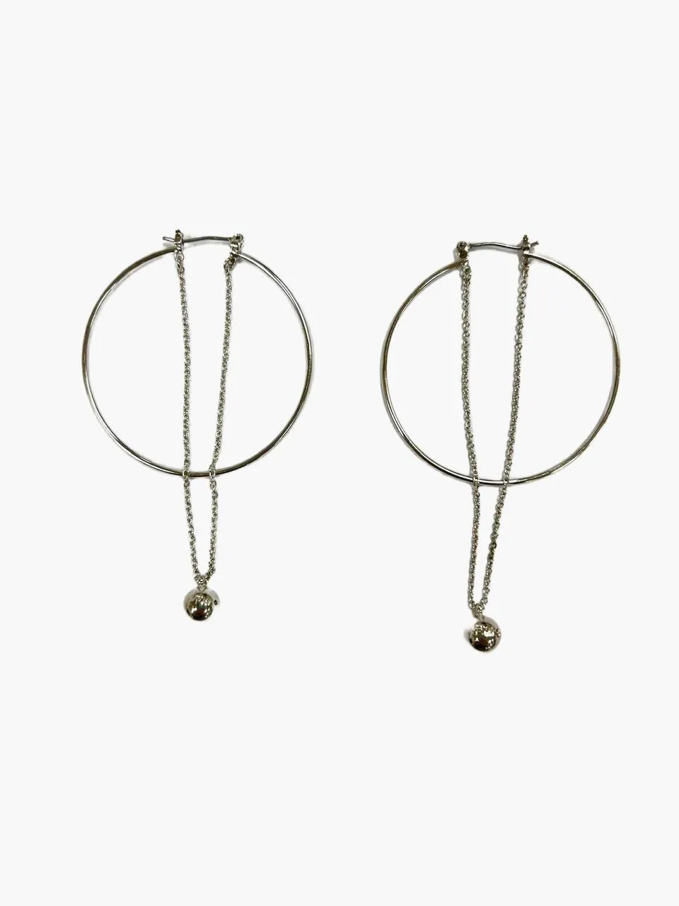 Rebecca Minkoff Earring- Silver Hoop Drop Earring sold by Charming Charlie