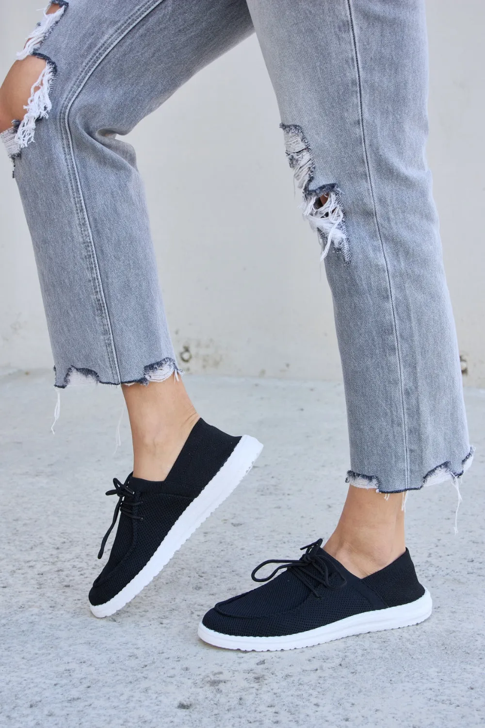 Forever Link Flat Round Toe Lace-Up Sneakers sold by Charming Charlie product image thumbnail 4