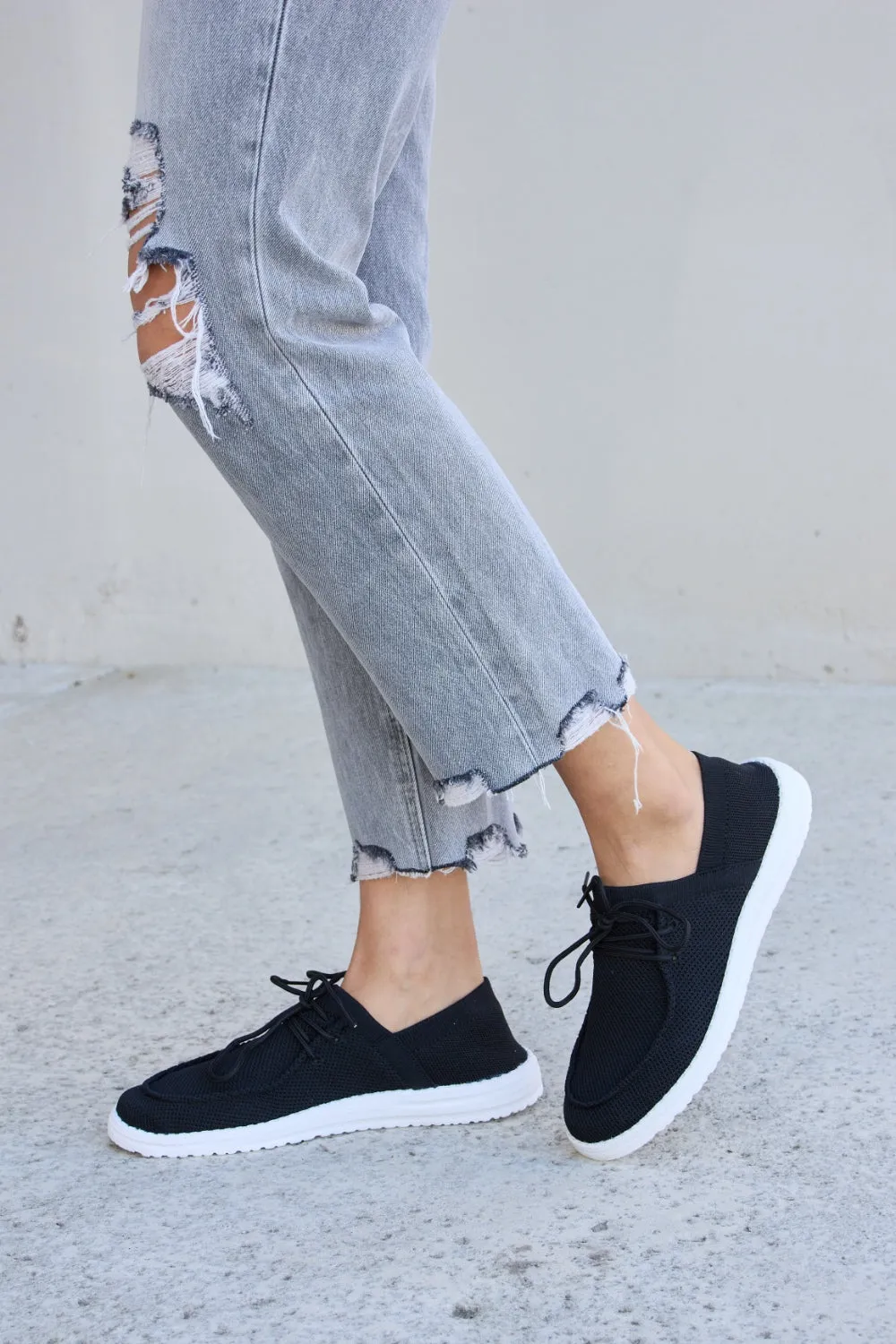 Forever Link Flat Round Toe Lace-Up Sneakers sold by Charming Charlie product image thumbnail 3
