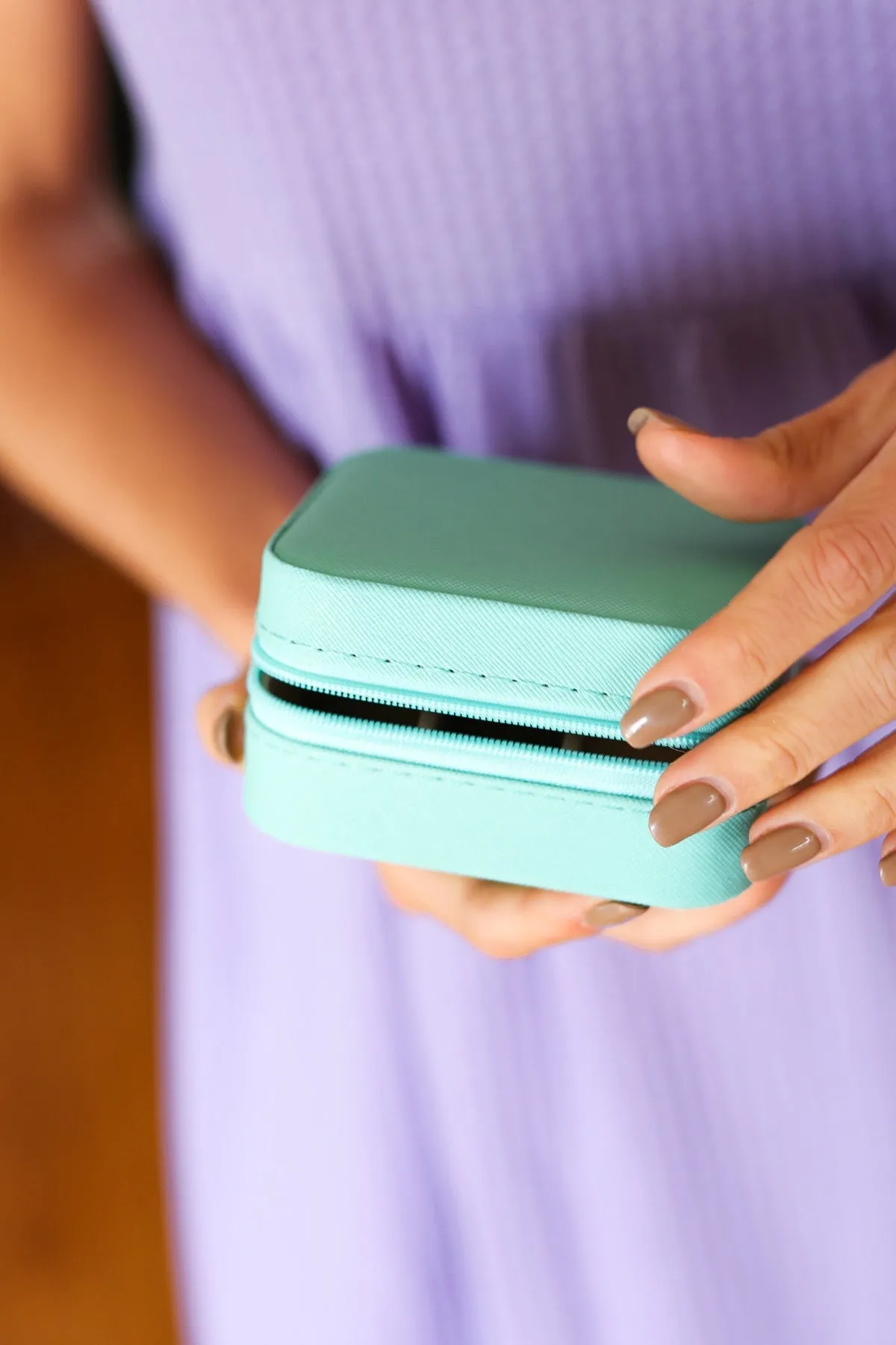 Turquoise Travel Jewelry Box sold by Charming Charlie product image thumbnail 2