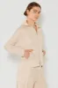 Marina West Swim Pleated Hood Jacket with 2 Way Zipper sold by Charming Charlie