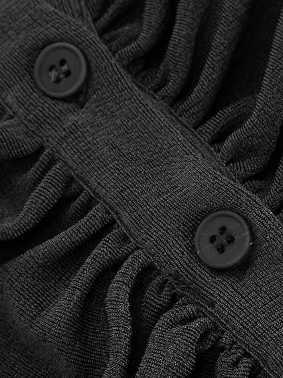 Ruched Button Up Long Sleeve T-Shirt sold by Charming Charlie product image thumbnail 3