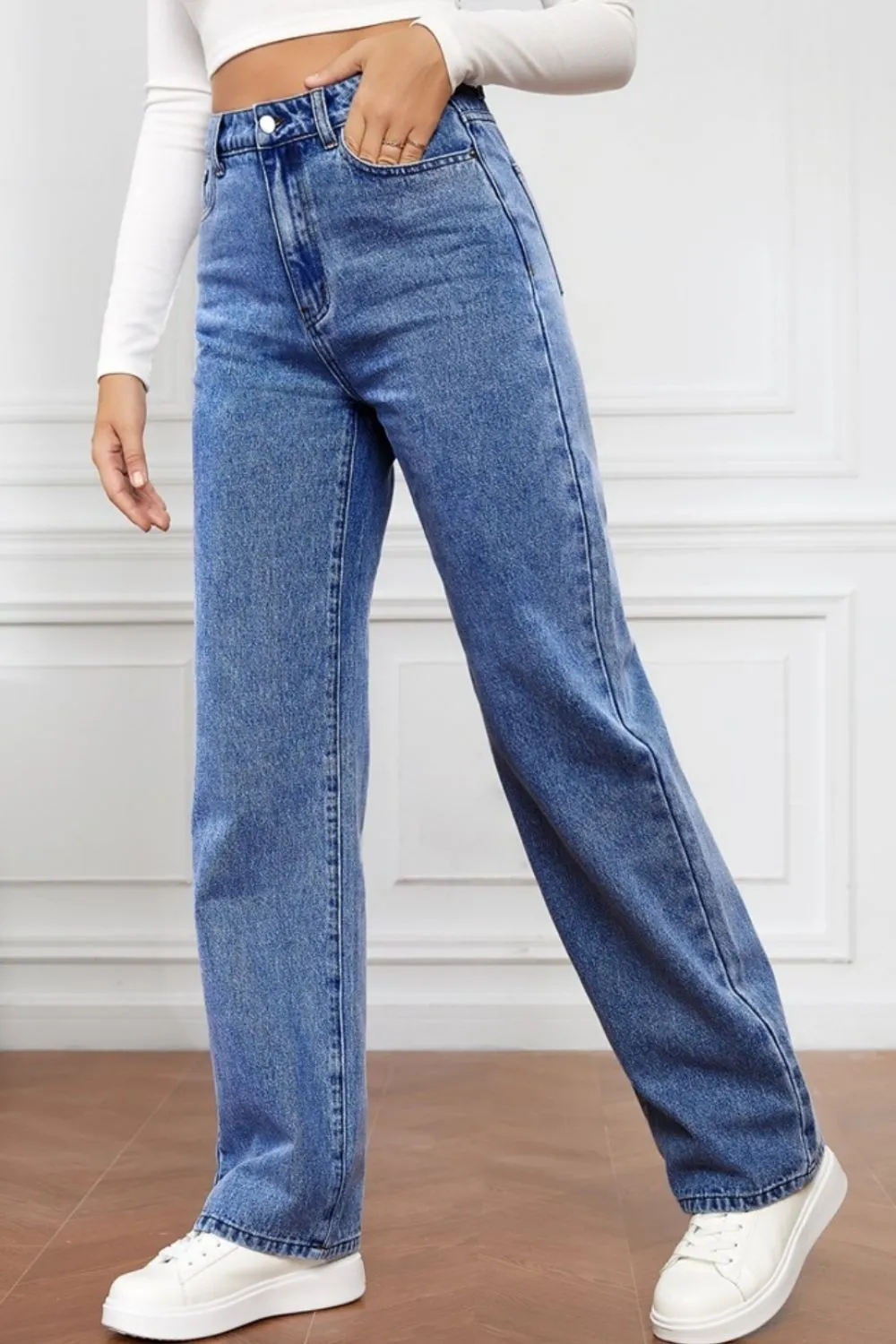 High Waist Straight Jeans sold by Charming Charlie product image thumbnail 3