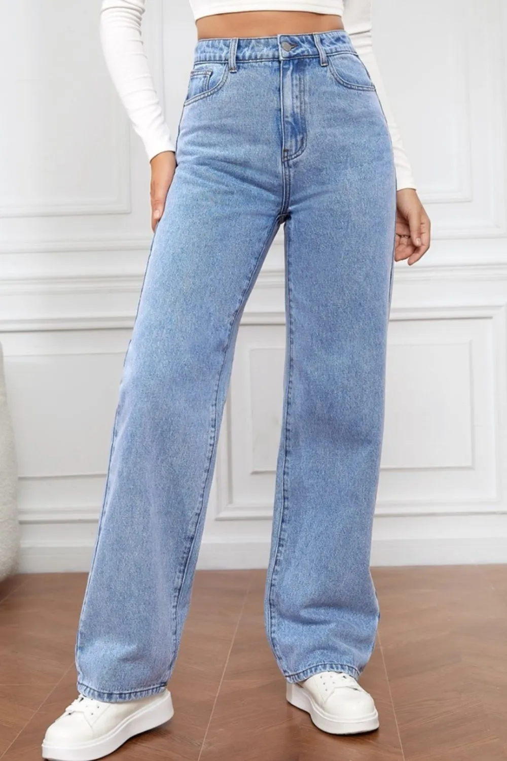 High Waist Straight Jeans sold by Charming Charlie product image thumbnail 4