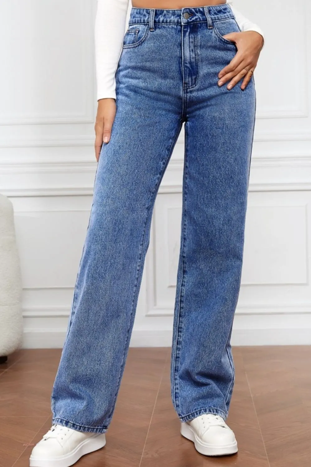High Waist Straight Jeans sold by Charming Charlie
