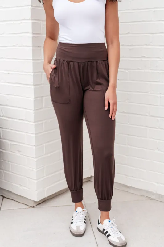 Always Accelerating Joggers in Espresso sold by Charming Charlie