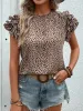 Animal Print Cap Sleeve Blouse sold by Charming Charlie