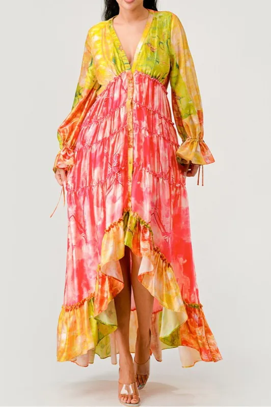 Sunset Breeze Tiered Maxi Dress sold by Charming Charlie