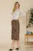 Celeste Full Size Leopard A-Line Midi Skirt sold by Charming Charlie
