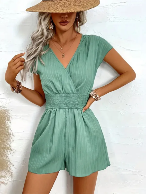 Tied Surplice Short Sleeve Romper sold by Charming Charlie