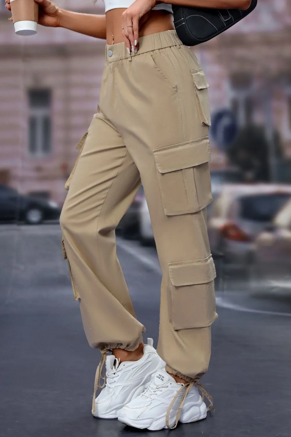 Elastic Waist Cargo Pants sold by Charming Charlie product image thumbnail 5