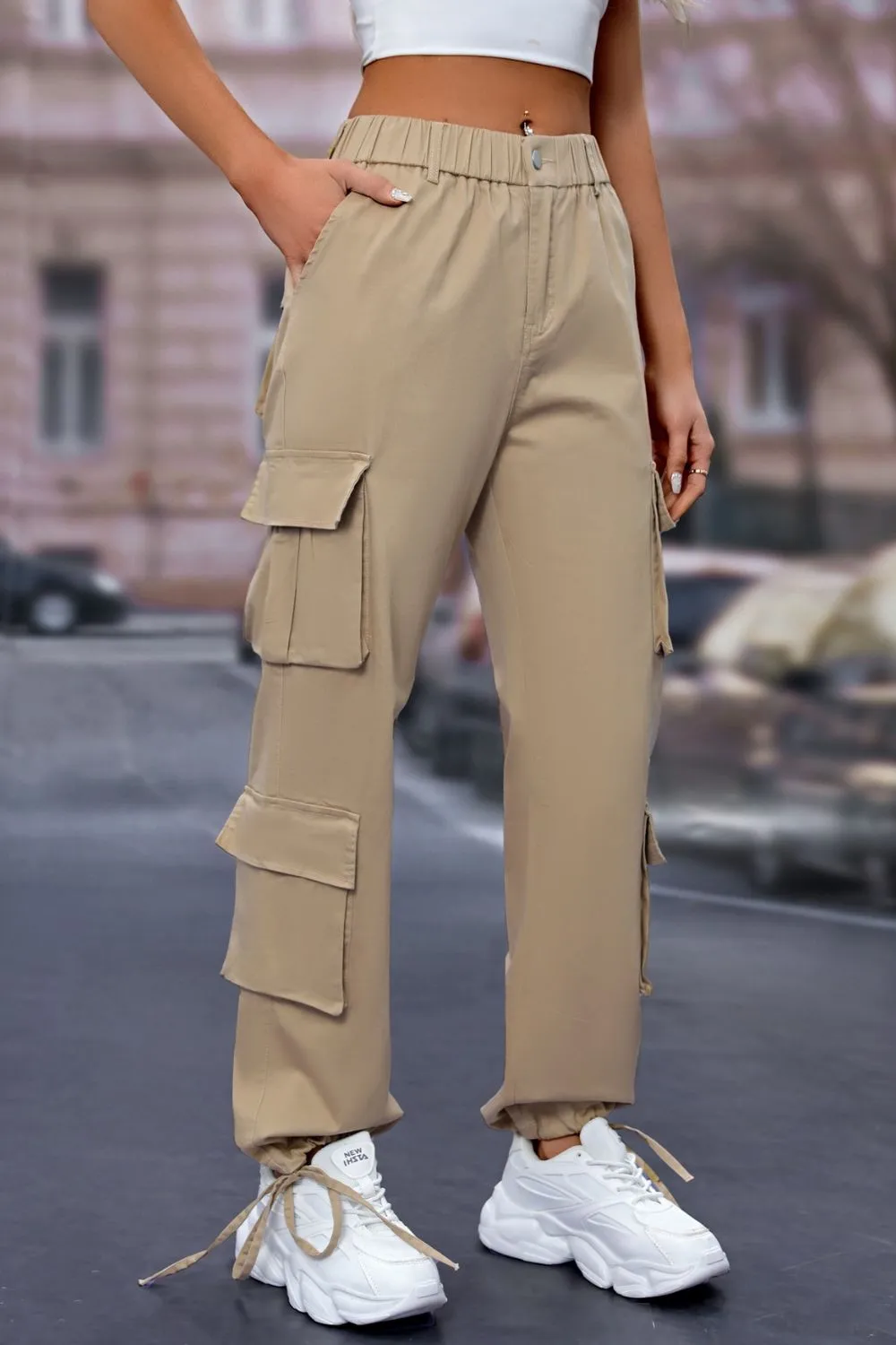 Elastic Waist Cargo Pants sold by Charming Charlie product image thumbnail 2