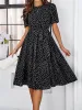 Printed Round Neck Short Sleeve Dress sold by Charming Charlie