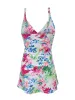 Printed Spaghetti Strap Top and Skirt Swim Set sold by Charming Charlie