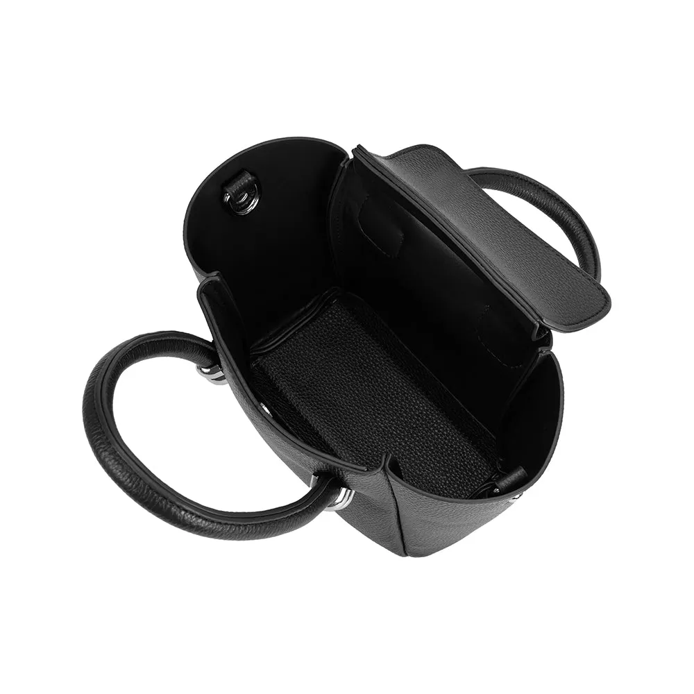 Harlow Black Recycled Vegan Top Handle Bag sold by Charming Charlie product image thumbnail 5