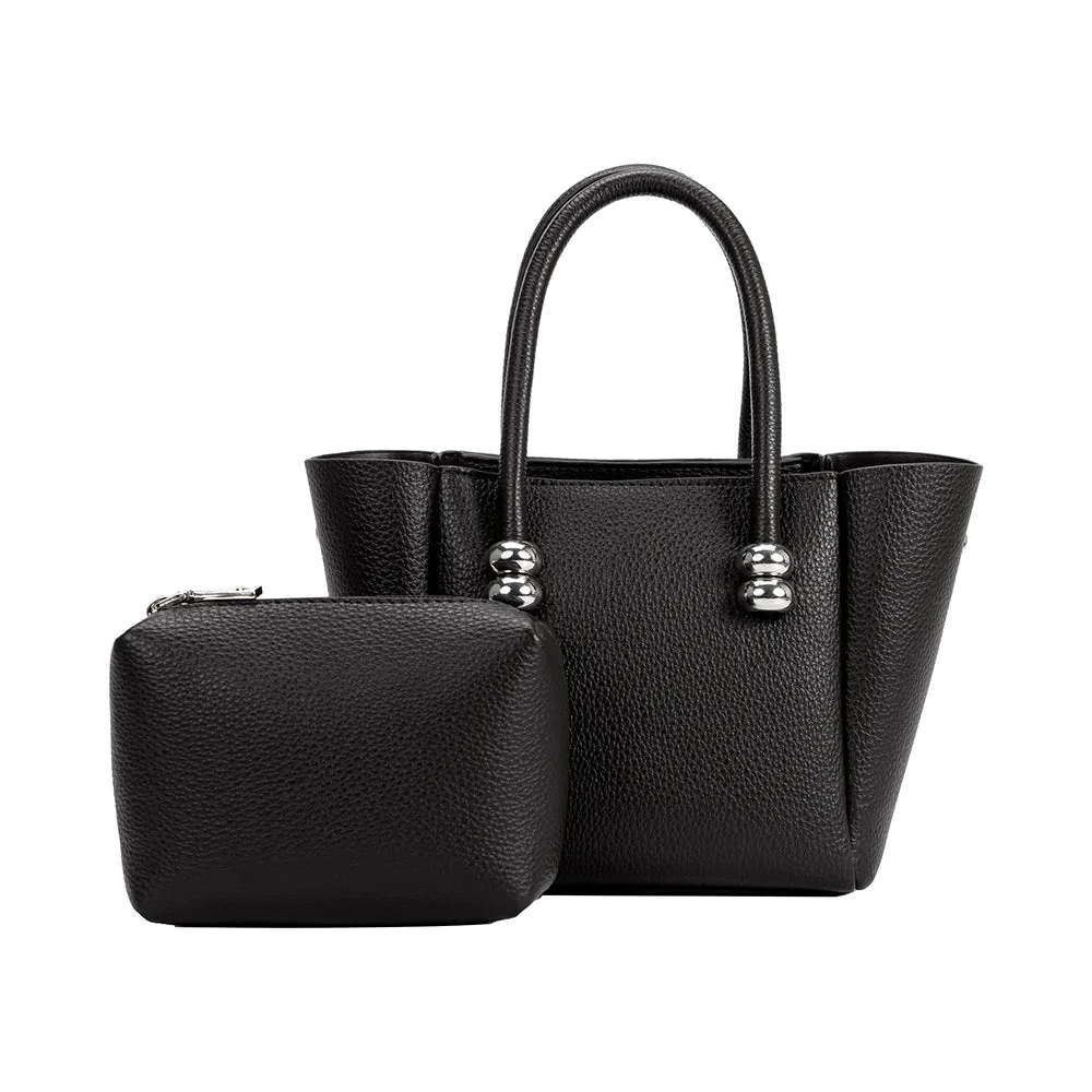 Harlow Black Recycled Vegan Top Handle Bag sold by Charming Charlie product image thumbnail 4